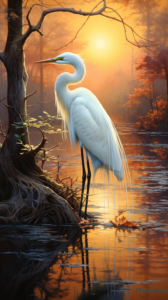 Have you ever stumbled upon a serene scene that seems almost magical? Imagine an elegant egret gliding gracefully over a tranquil lake, its reflection mirrored perfectly on the water's surface. This image is not merely a flight of fancy but a work of art that can be created and appreciated. Let's embark on this journey together, exploring the concept of the Endurance Egret and the peaceful realm it inhabits. • Colmado Blog • 2024 •